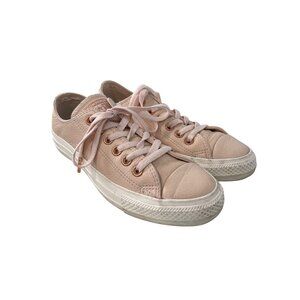 Converse All Star Lace Up Leather Sneaker Size W6.5/M4.5 Cap Toe Pink Streetwear